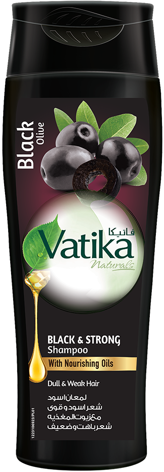 Vatika Black Olive Shine Shampoo With Strong Nourish Oils