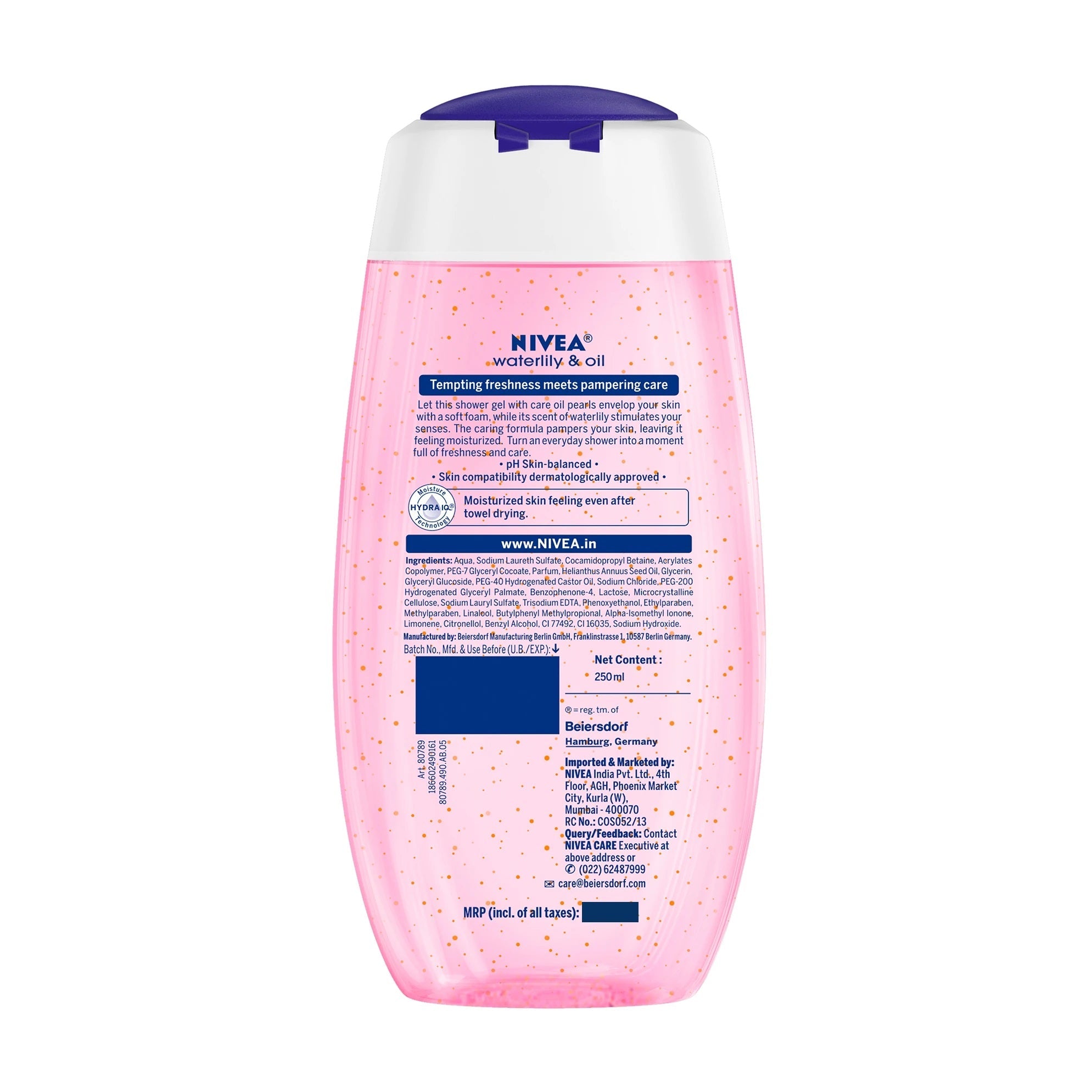 Nivea Waterlily & Care Oil Body Wash For Long-Lasting Freshness - 250 ml