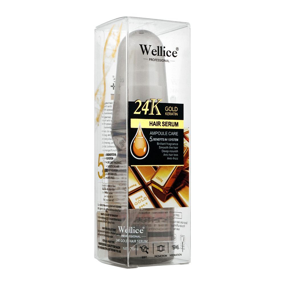 Wellice 24k Gold Hair Serum, 70ml