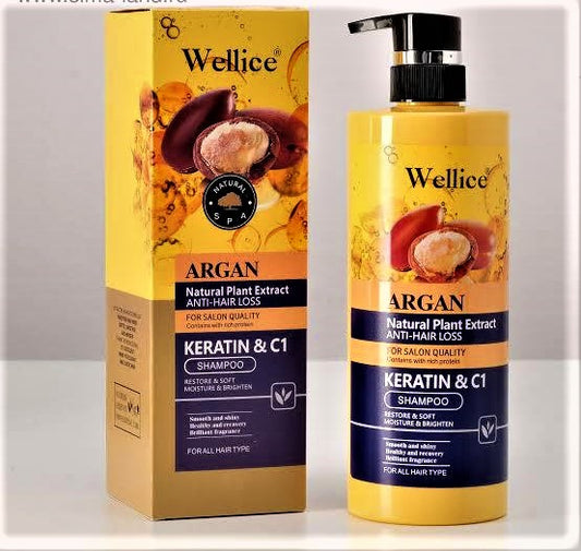 Wellice Argan Anti Hair Loss Shampoo With Keratin & C1