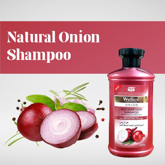 WELLICE ONION ANTI HAIR LOSS SHAMPOO 400ml (Original)